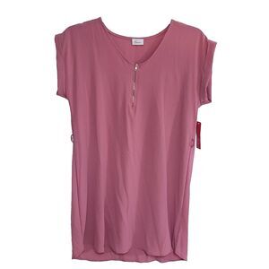 Tovia Cocktail Dress Womens L Rose Pink Mini Boho Flowy Dinner Party Shi…